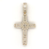 Diamond Baguette Cross Pendant 10K - White Carat - USA & Canada